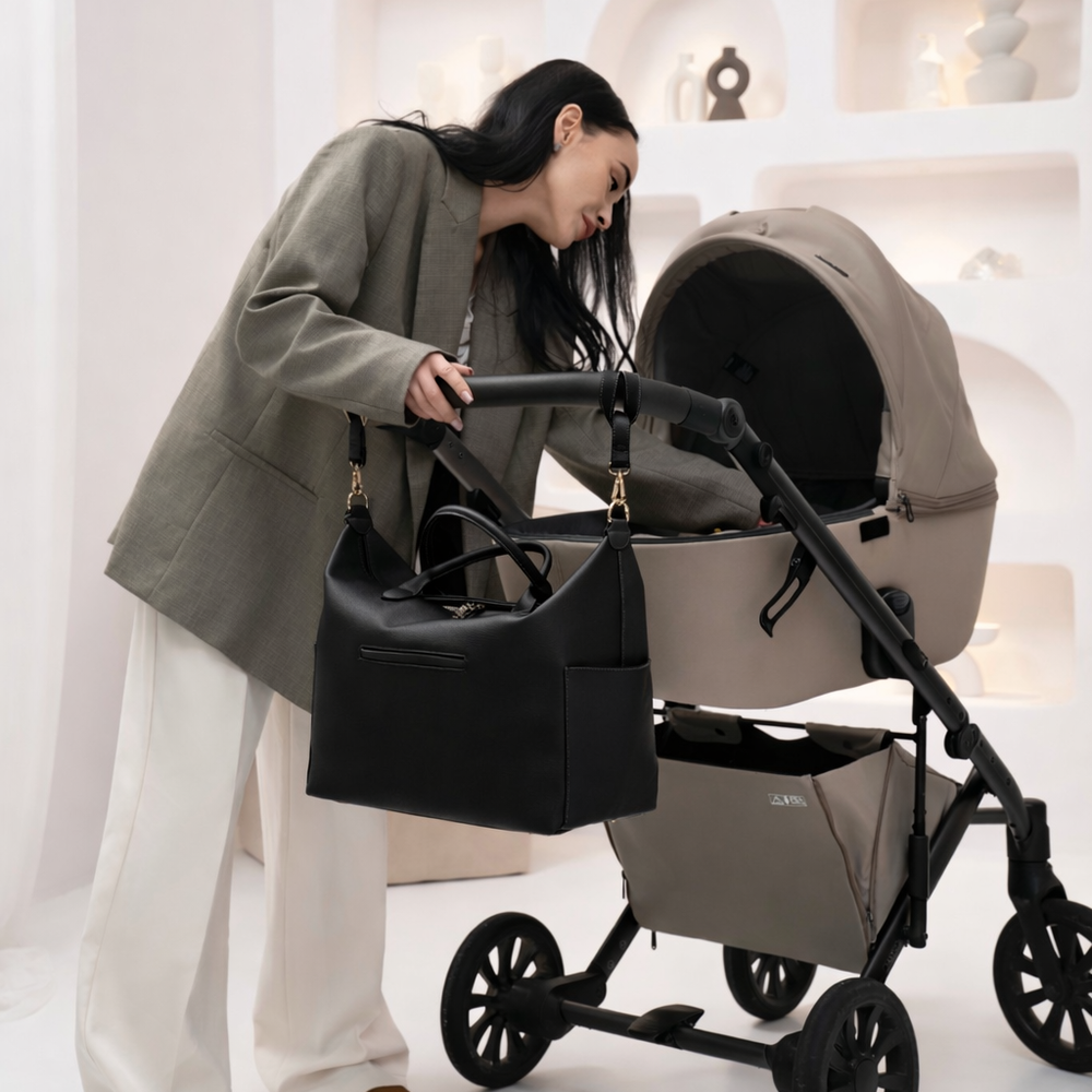 Тримач до коляски для сумки MyBabyBag в чорному кольорі